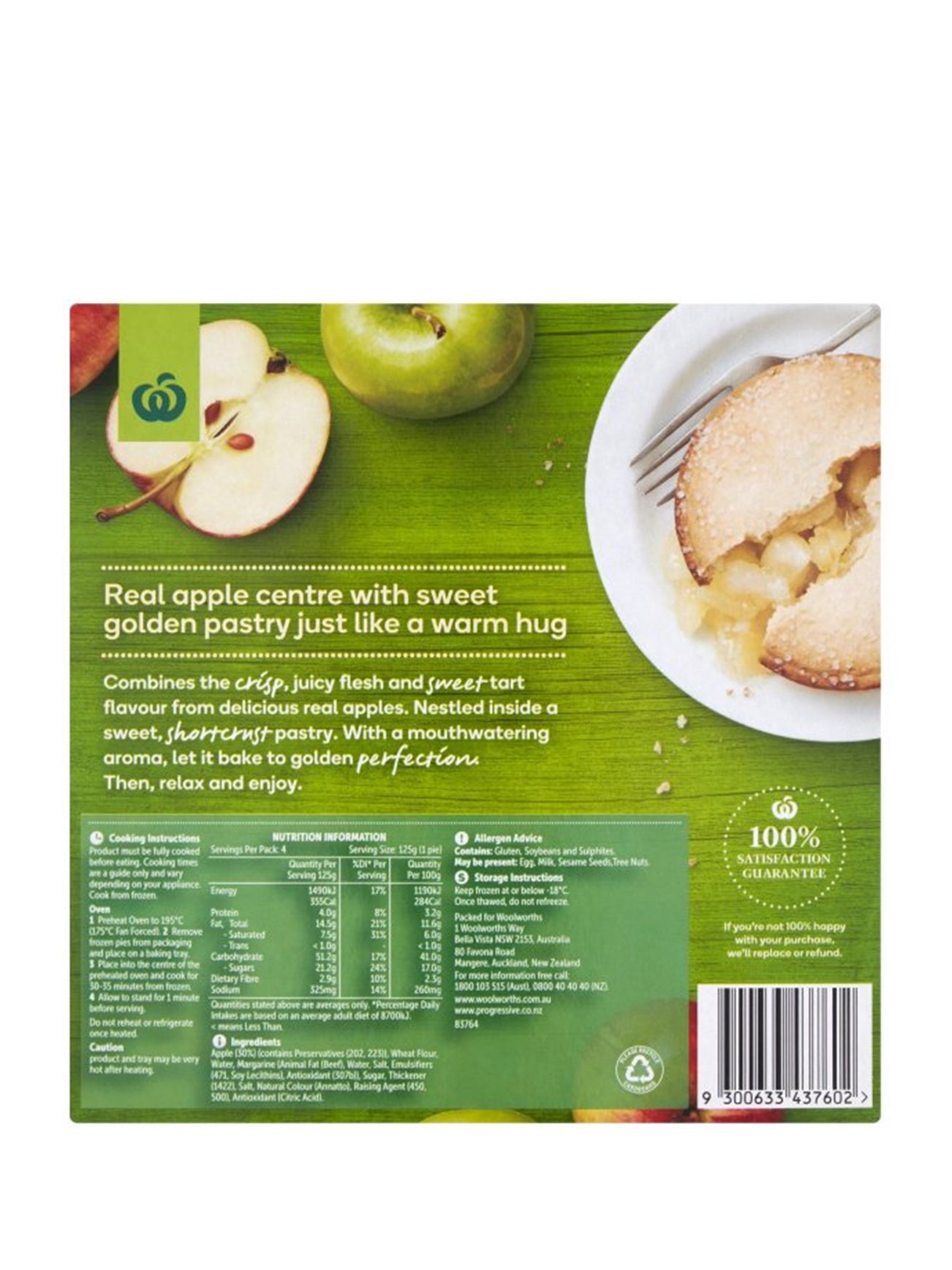 WOOLWORTHS APPLE PIE SNACK 500G