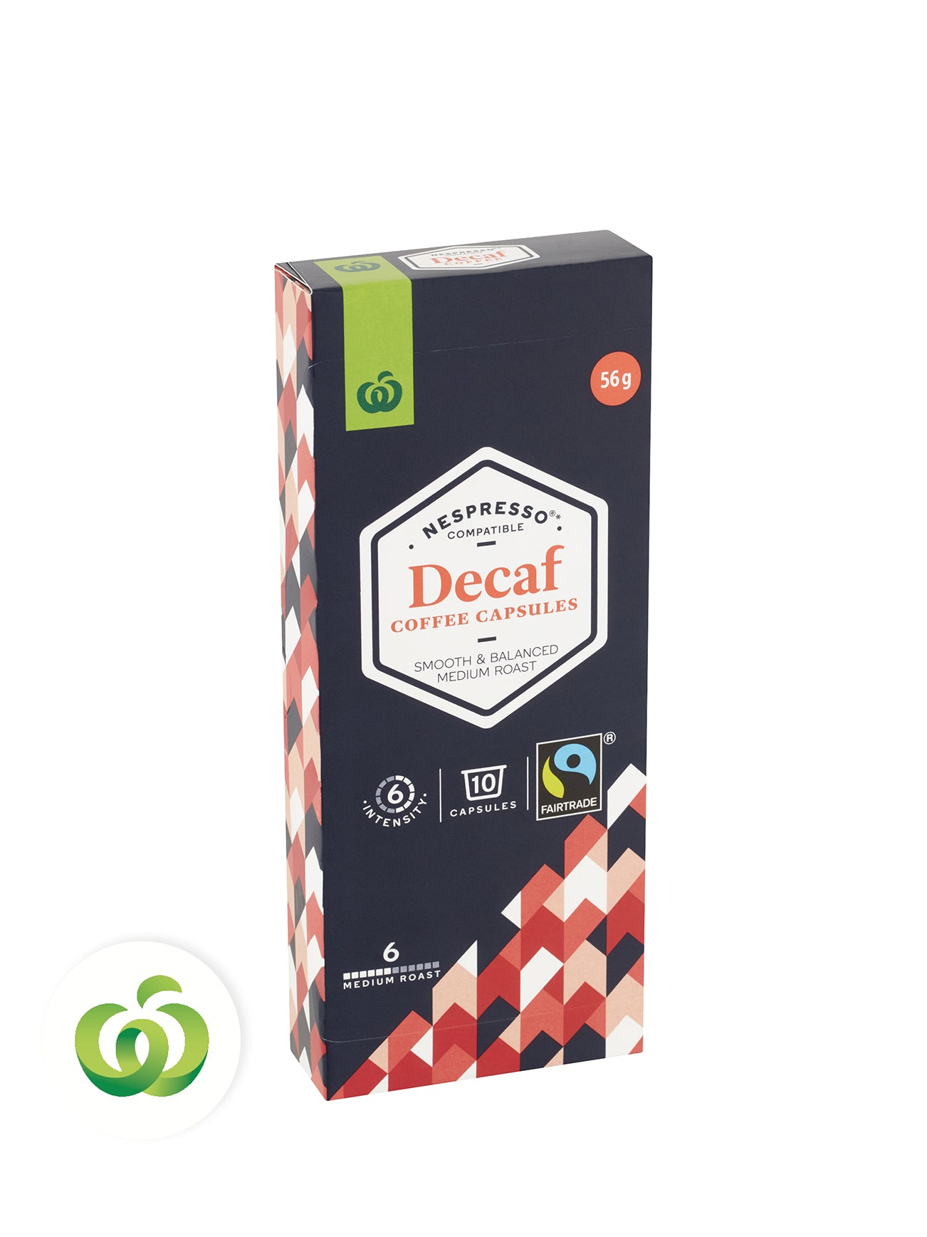 WOOLWORTHS COFFEE CAPSULES DECAFFEINATED 10PK 56G